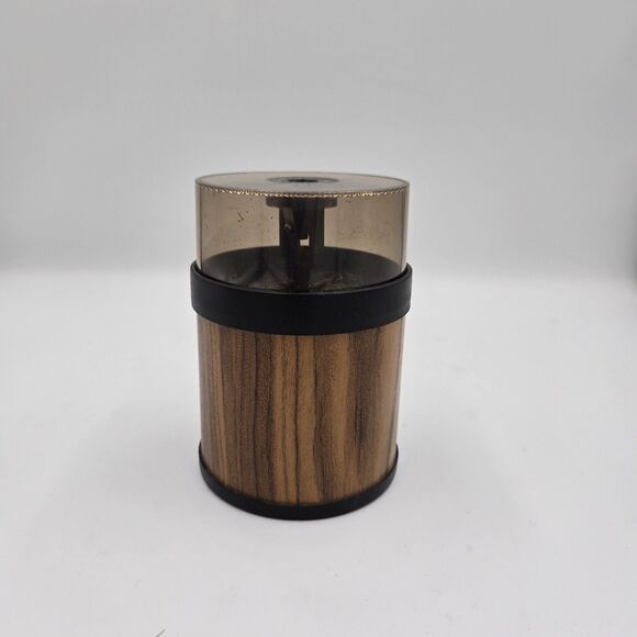 VTG ARCHER Battery Operated Pencil Sharpener Wood Grain Atomic Era Spirograph - Picture 4 of 5